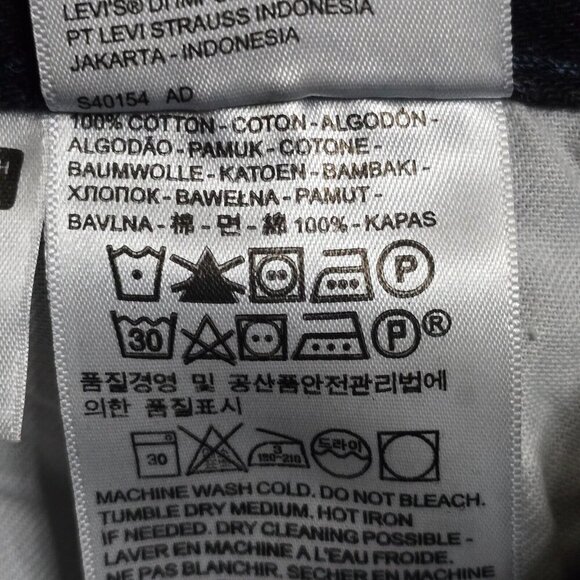 Levis 501‎ Jeans Mens 33x32 (Fits 30x30) Black Straight Button Fly Biker Denim - Picture 10 of 15